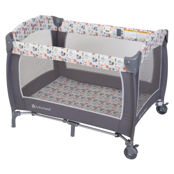 lil’ snooze™ deluxe ii nursery center playard – forest party grey 2