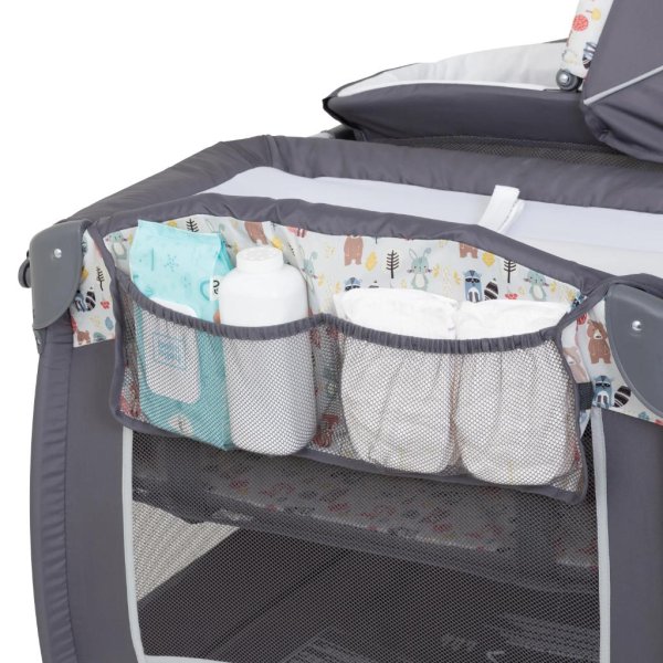 lil’ snooze™ deluxe ii nursery center playard – forest party grey 4