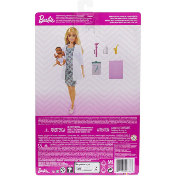 barbie baby doctor playset with blonde doll, infant doll, doctor toy accessories (3)