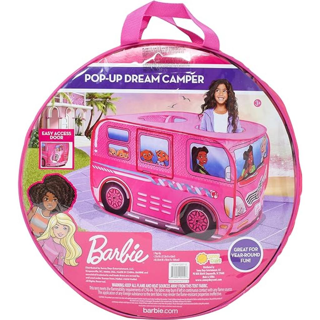 barbie camper pop up play tent – (1)