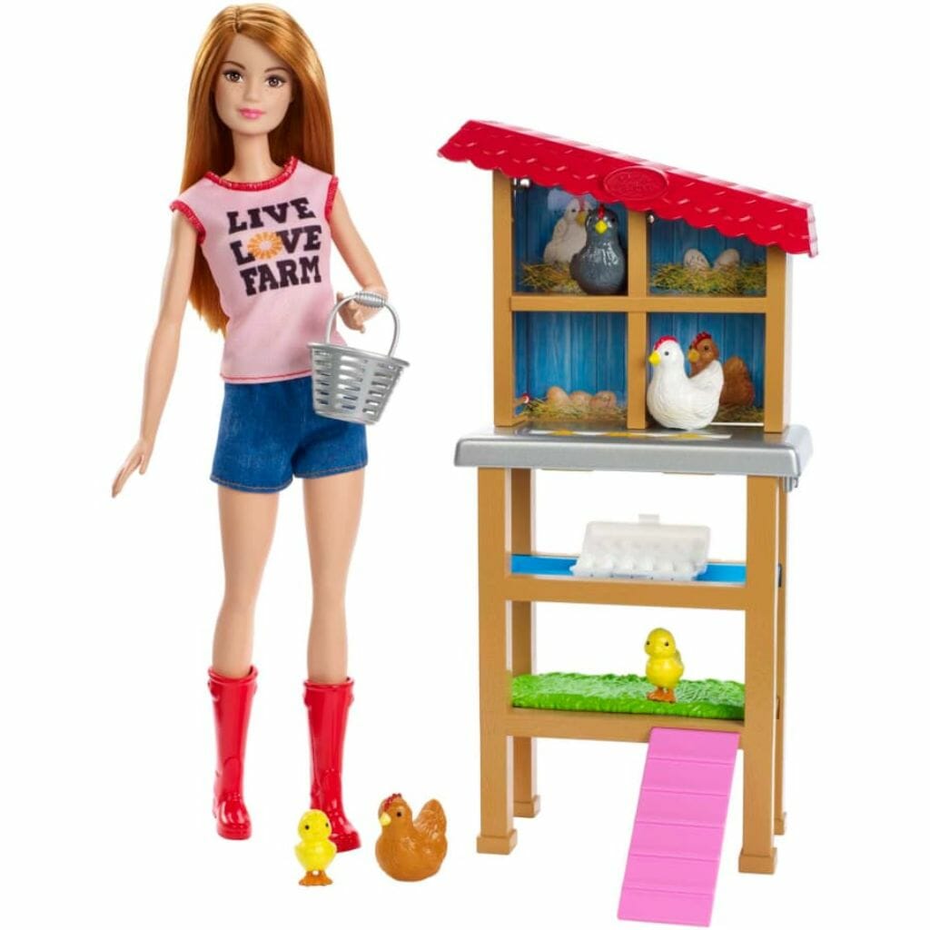 barbie careers chicken farmer doll & chicken coop playset (3)