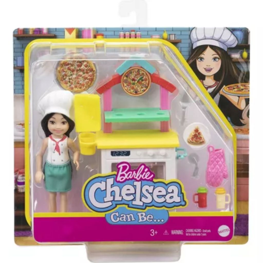 barbie chelsea can be pizza chef playset 6