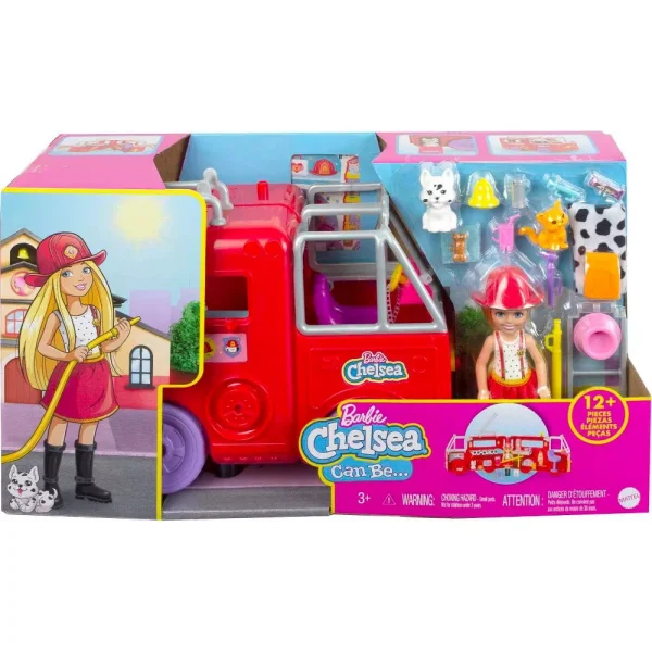 barbie chelsea fire truck playset