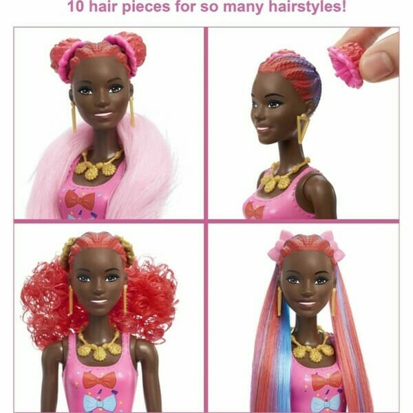 barbie color reveal glitter doll glittery blue (2)