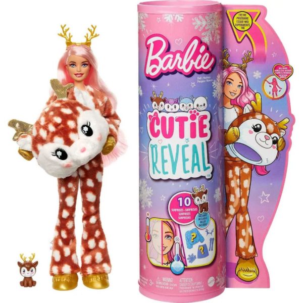 barbie cutie reveal doll deer with 10 surprises 1