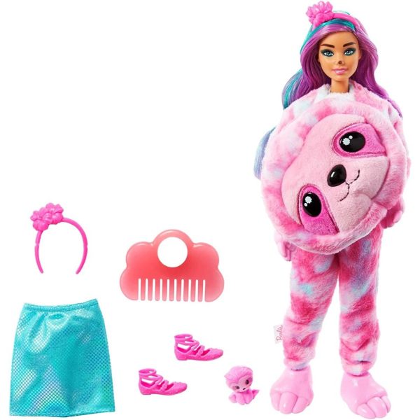 barbie cutie reveal doll sloth 3