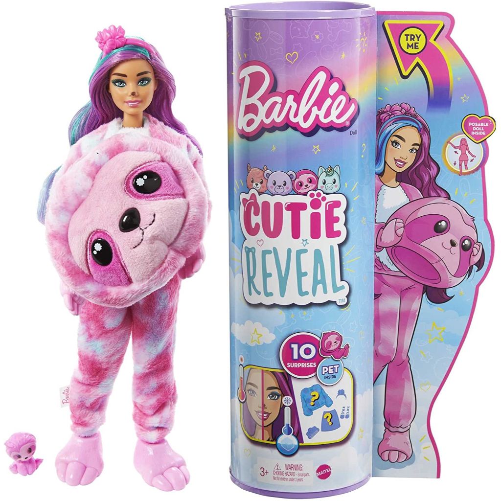 barbie cutie reveal doll sloth