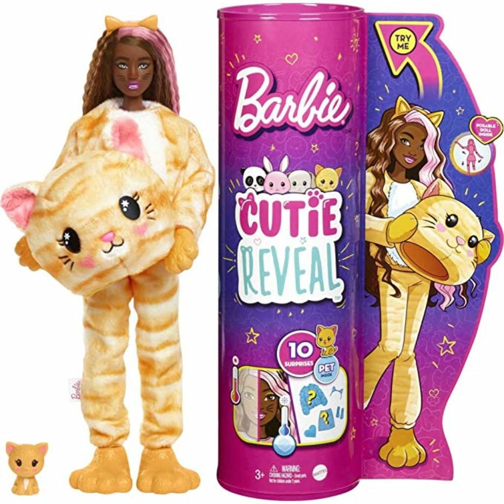 barbie cutie reveal dolls with animal plush 1