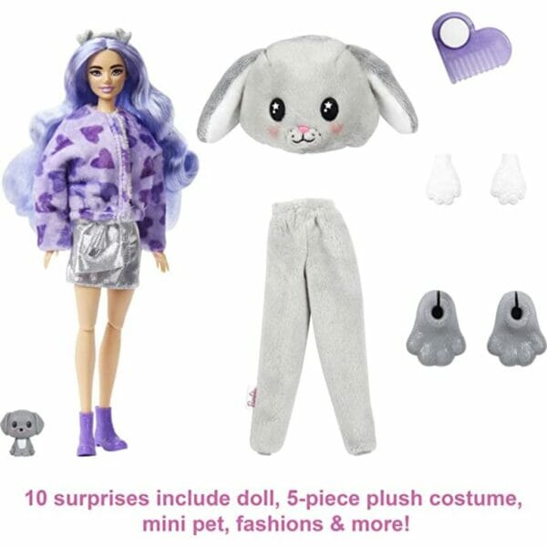 barbie cutie reveal dolls with animal plush costume & 10 surprises including mini pet & color change, gift for kids 3 years & older 2
