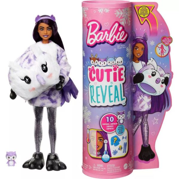 barbie cutie reveal snowflake sparkle doll 1