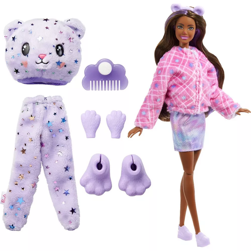 barbie cutie reveal teddy bear plush costume doll