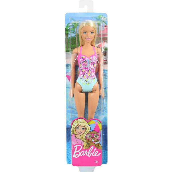 barbie doll, blonde, wearing swimsuit (4)