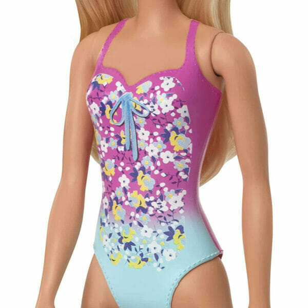 barbie doll, blonde, wearing swimsuit (5)