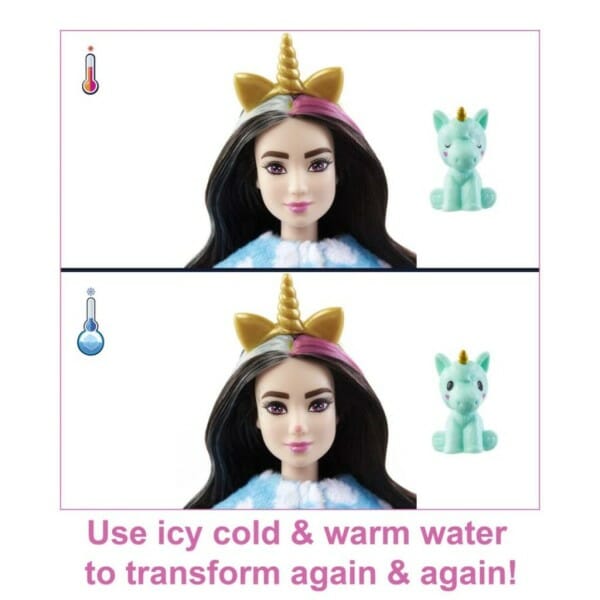 barbie doll cutie reveal unicorn plush costume doll with pet (3)