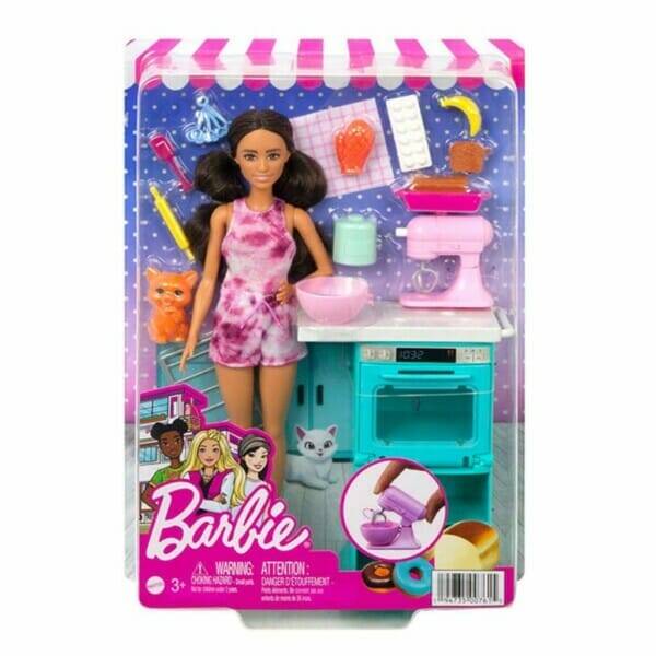 barbie doll & kitchen playset doll (~10.5 in brunette, petite) (1)