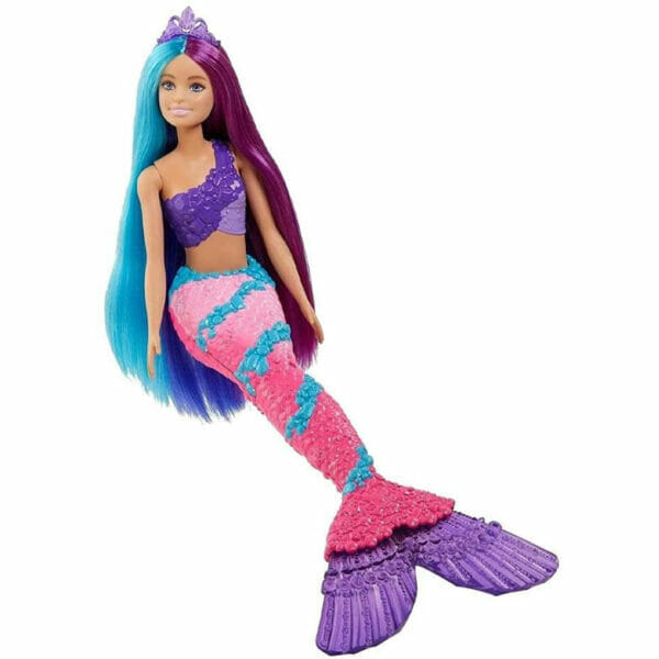 barbie dreamtopia mermaid doll (13 inch) with extra long two tone fantasy hair3