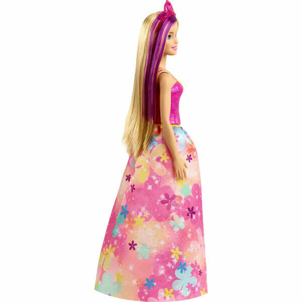 barbie dreamtopia princess doll, 12 inch, blonde with purple hairstreak4