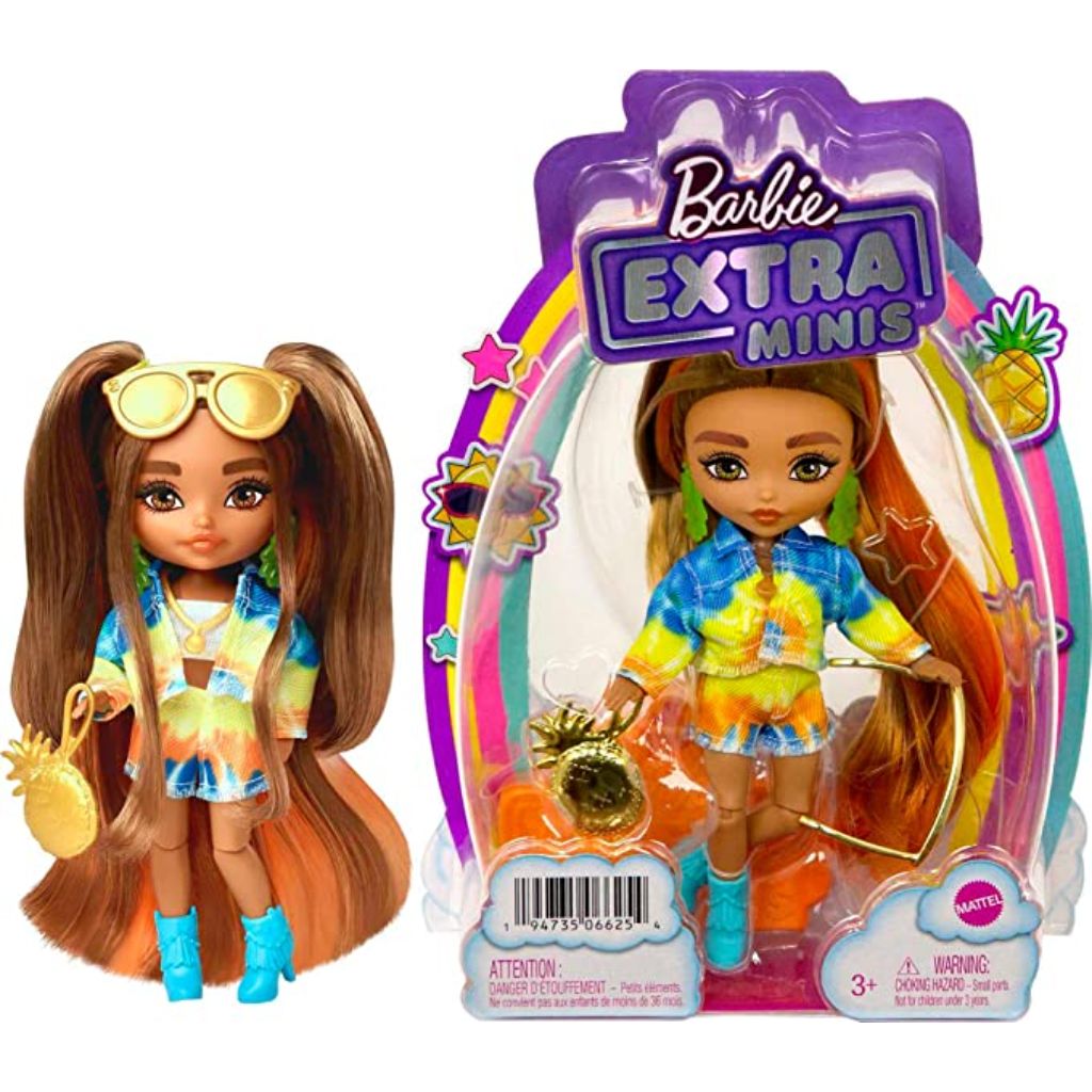 barbie extra minis 5.5 doll with tye dye outfit 1