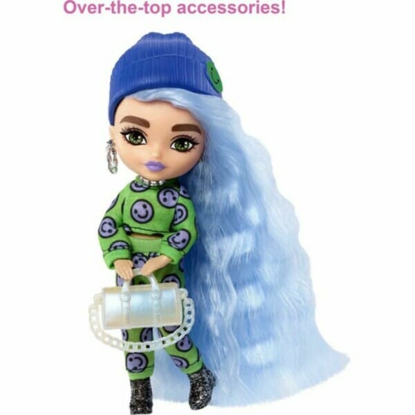 barbie extra minis doll #3 (5.5 in) in fashion & accessories, with doll stand 3