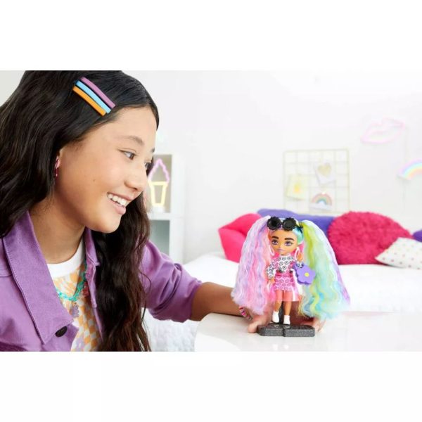barbie extra minis doll #6 flower print dress 2