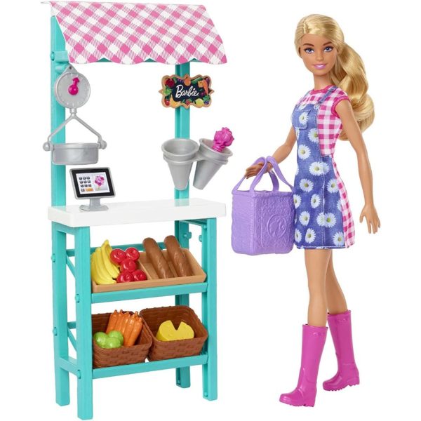 barbie farmers market playset caucasian doll 3