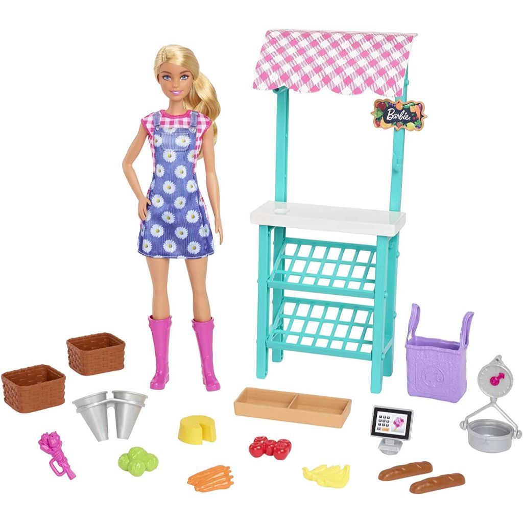 barbie farmers market playset caucasian doll