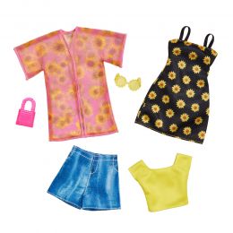 barbie fashions 2 outfits sunflower dress & jean