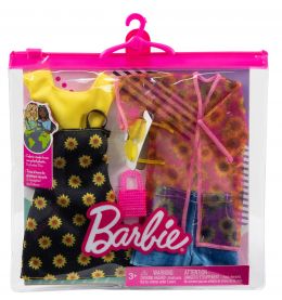 barbie fashions 2 outfits sunflower dress & jean1