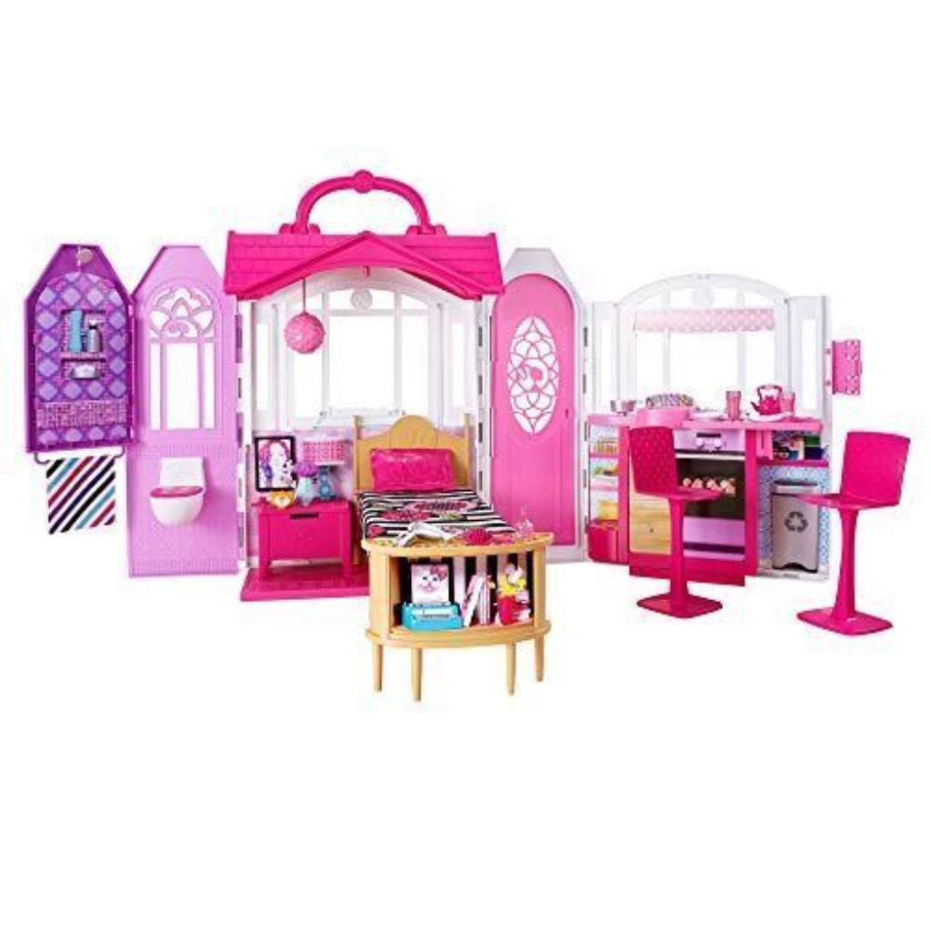 barbie glam getaway portable dollhouse