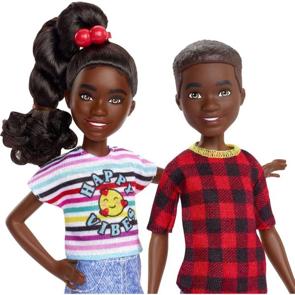 barbie it takes two playset with jackson & jayla twins dolls & 13 storytelling pieces including 3 pet puppies & accessories, toy for 3 year olds & up 1