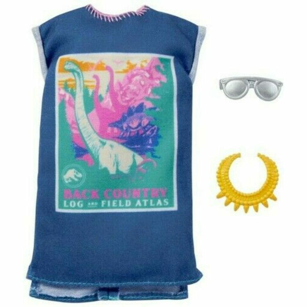 barbie jurassic world complete looks fashion blue shirt 1