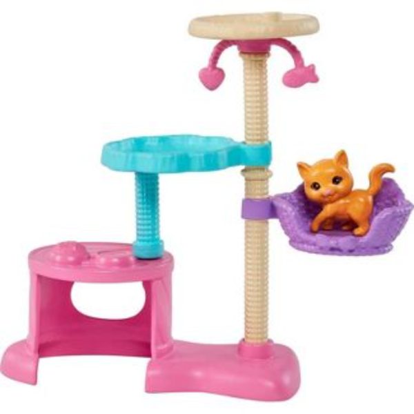 barbie kitty condo doll and pets playset2