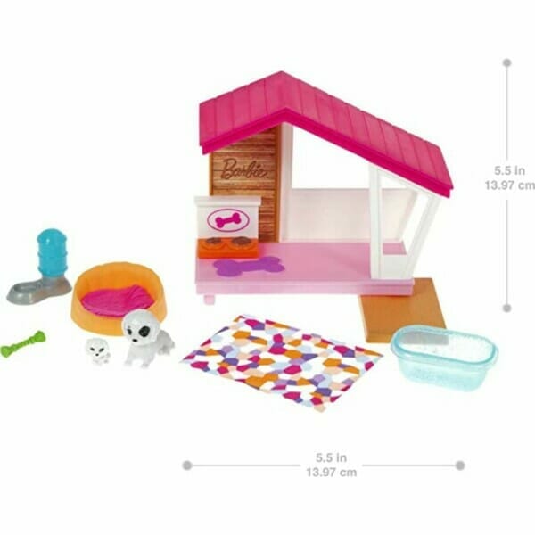 barbie mini playset with 2 pet puppies 2