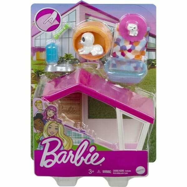 barbie mini playset with 2 pet puppies 4