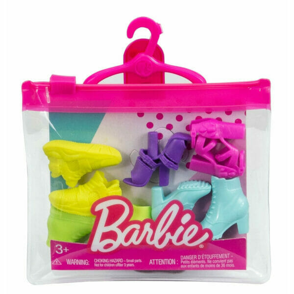 barbie show pack 5 shoes in bright spring colors1
