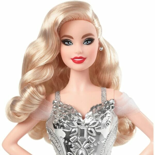 barbie signature 2021 holiday doll (12 inch, blonde wavy hair)2