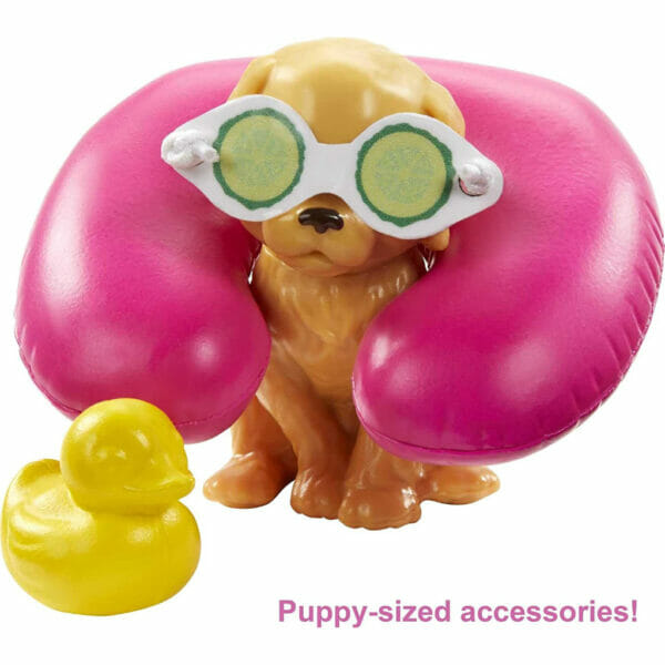 barbie spa doll, blonde, with puppy and 9 accessories4