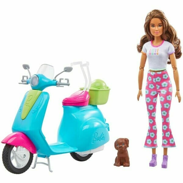 barbie travel playset with fashionistas travel doll (11.5 in brunette) (5)