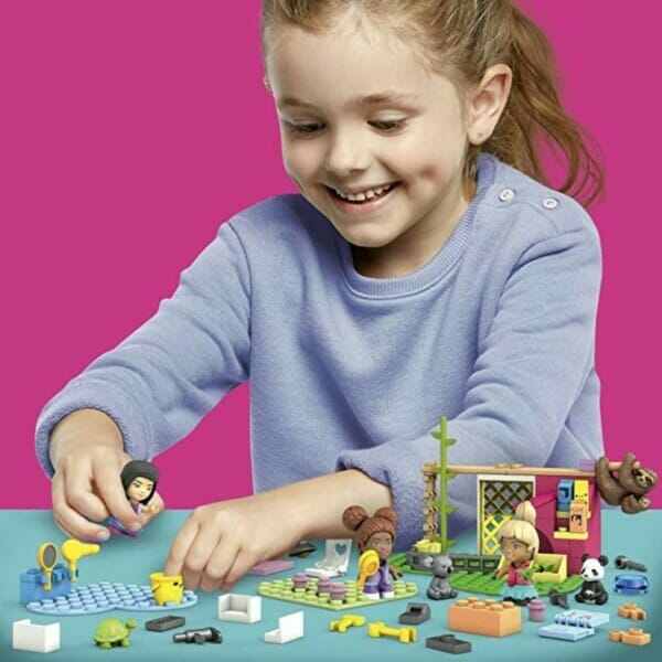 mega barbie animal grooming station building set 3
