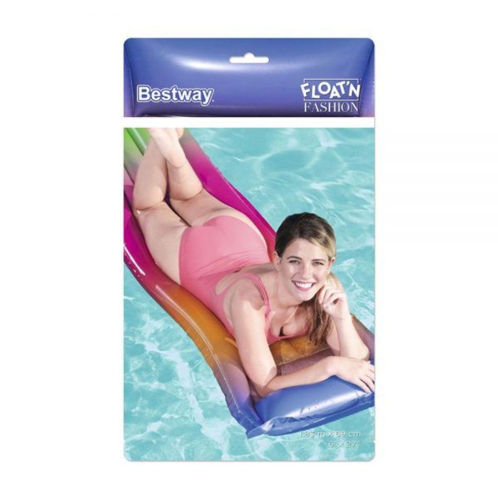 bestway rainbow air pool mat 1.83mx69cm assorted 3