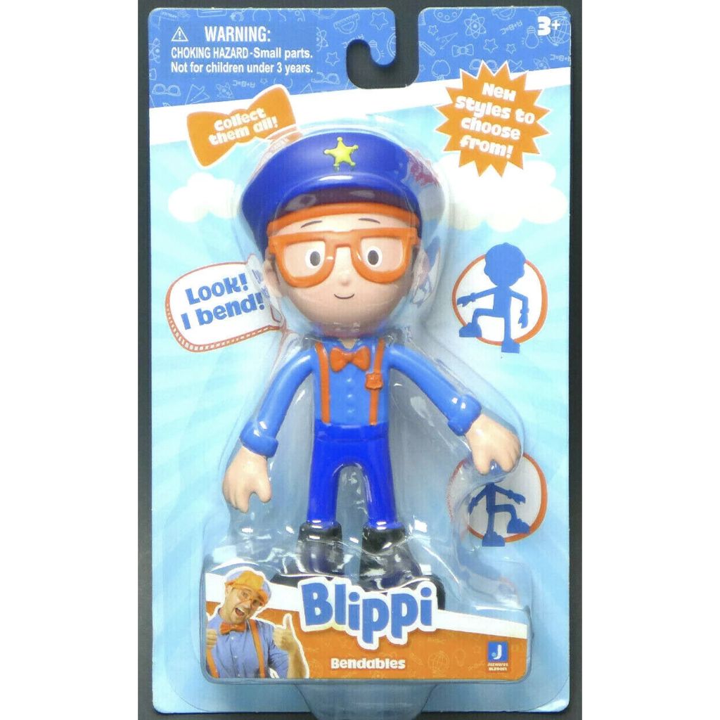 blippi bendables police officer action figure (6)