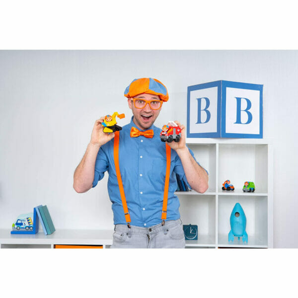 blippi mini vehicles, including excavator and fire truck2