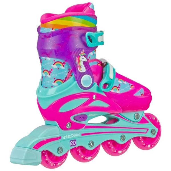 roller derby girls sprinter 2n1 quad and inline skates combo – unicorn medium 2