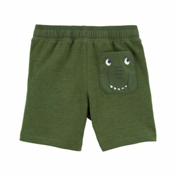pull on french terry shorts green1