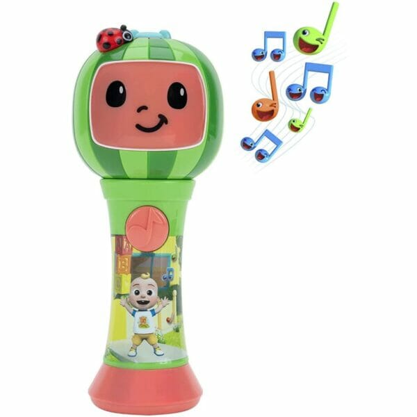 First Act CoComelon Musical Sing-Along Microphone Plays Clips of The ‘Thank You’ Song - Musical Instruments for Kids, Toddlers, and Preschoolers