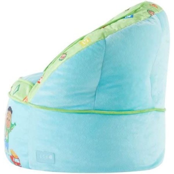 dea nuova cocomelon blue round bean bag chair for kids, ages 3+, large2