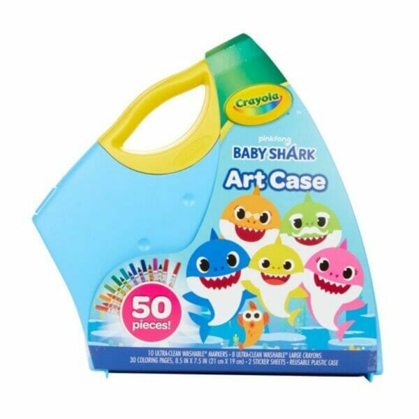 crayola baby shark art set, washable art supplies 2
