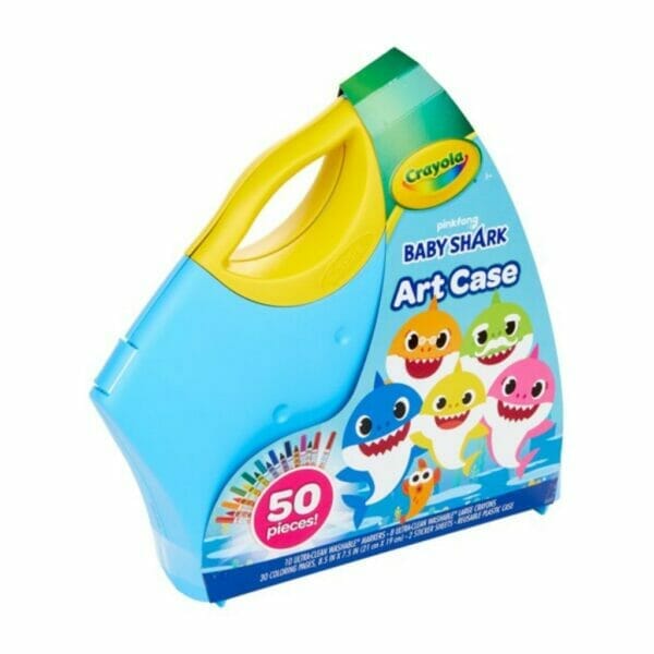 crayola baby shark art set, washable art supplies 3