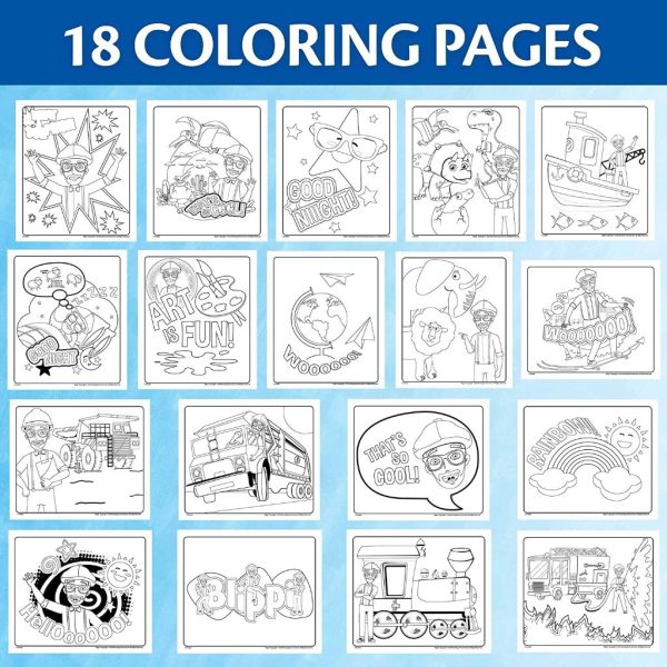 crayola blippi, color wonder mess free coloring pages & markers (11)