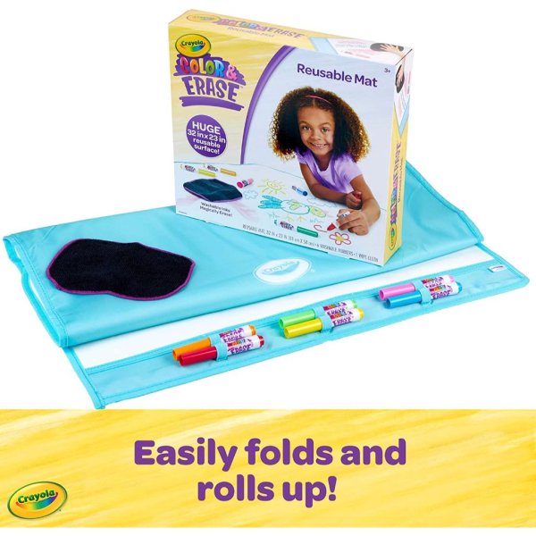 crayola color and erase mat, travel coloring kit, gift for kids4